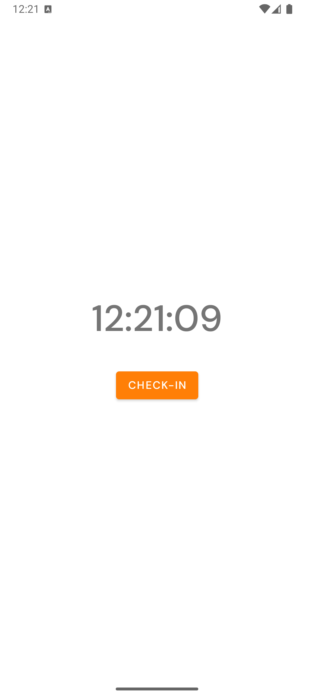 Attendance screen