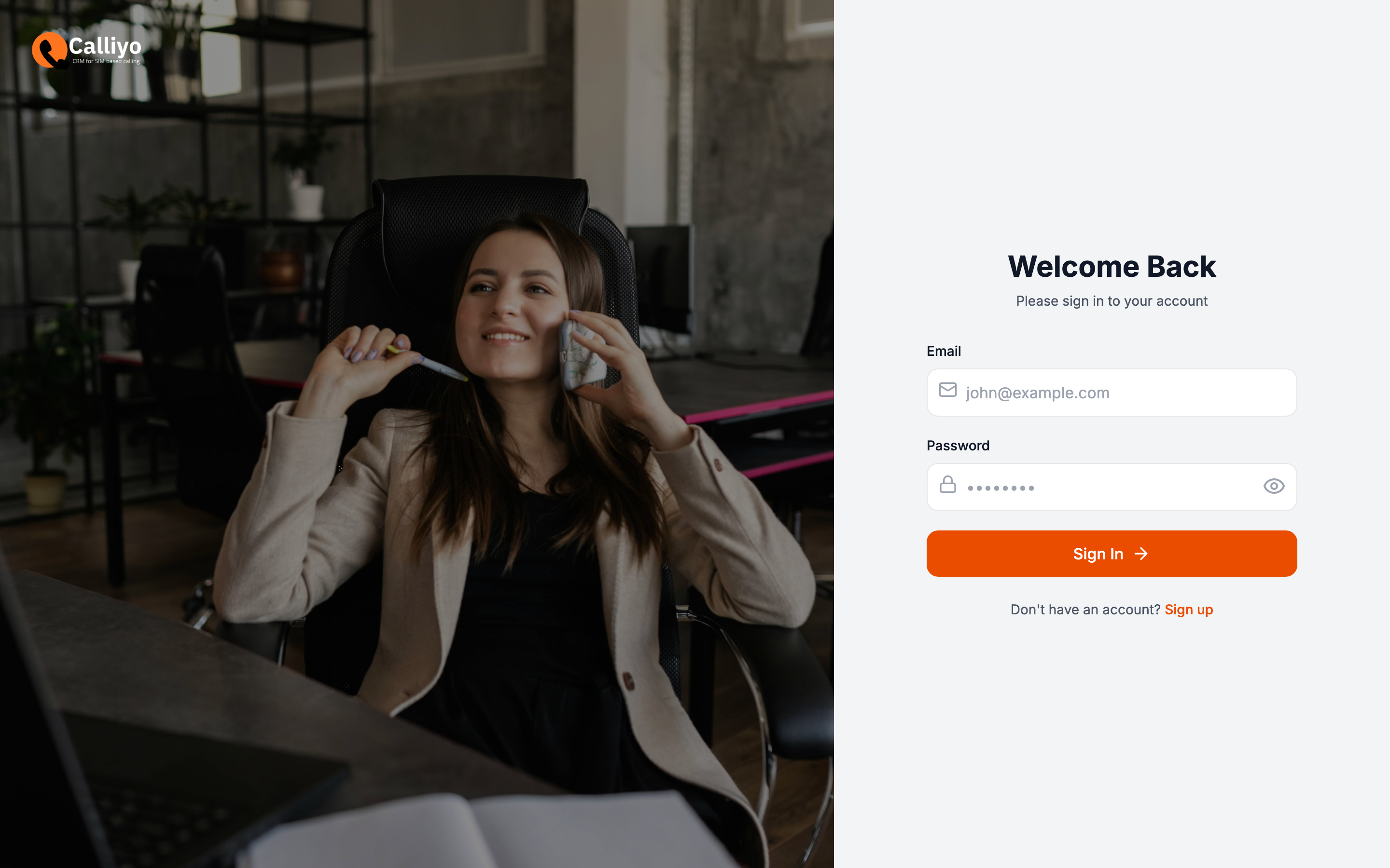 Sign-in screen