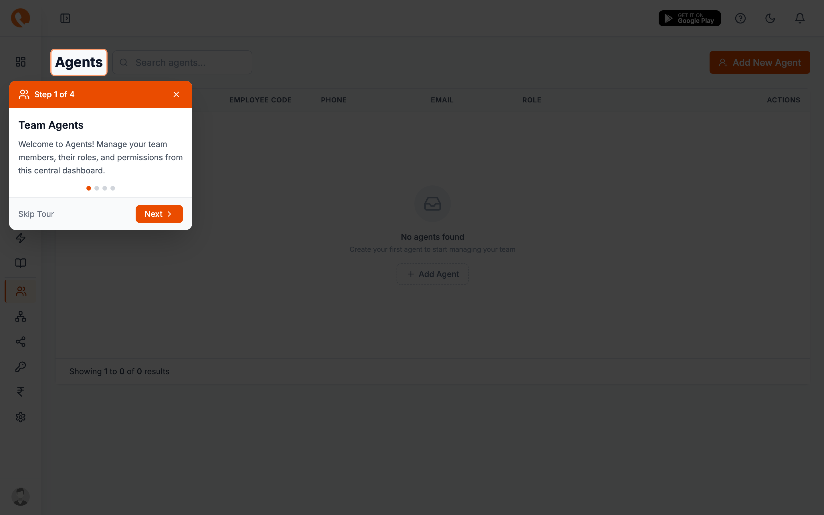 Users page